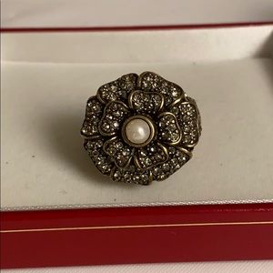 Heidi Daus Austrian Crystal Ring with Pearl